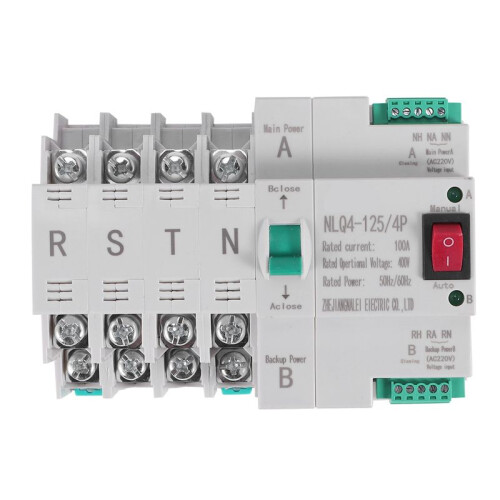 MCB-Typ Dual Power Automatic Transfer  4P 100A ATS Circuit Breaker Elektrisk