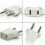 6 Pcs Us To Eu Eu Adapter Adapter Socket 2