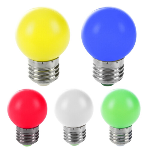 E27 LED Light White Bulb Plastic Bulb (0.5W Power, White) 2