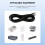 6P6C RJ11 Telephone Extension Fax Modem Cable  5M Length Black 5