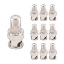 BNC Maennlich zu F weiblich CCTV Kamera Koax Kabel Stecker (Packung mit 10)