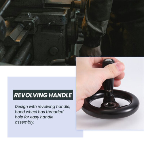 3.9" Diameter Hand Wheel w Revolving Handle for Milling Machine 1