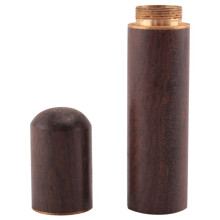 Balde de Palito de Madeira de éBano Caixa Caminhada Artesanato PortáTil Presente Feito à MãO 8X1,8 Cm