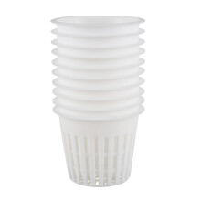 10pcs 3 inch Heavy Duty Mesh Pot Net Cup Basket Hydroponic Aeroponic Planting Grow Clone white