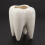 Tooth Shape White Ceramic Flower Pot Modern Design Planter Teeth Model  Desktop Pot  Gift(without plants) 3