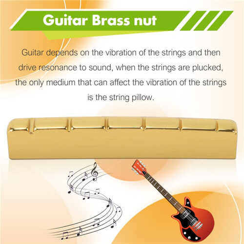 Guitar Brass nut for acoustic or ,Gold 2