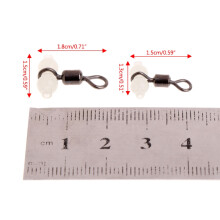 10Pcs Luminous Fishing Swivels Rolling Swivels Sea Fishing Accessories Tackle Connector Rolling Swivels 3-way Swivels 15x13mm