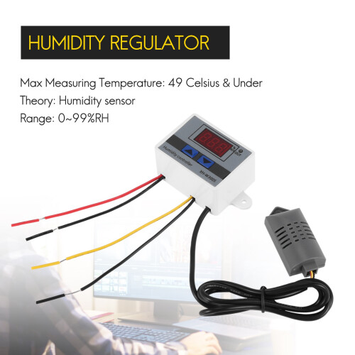 Digital Humidity Controller Hygrometer Humidity Control  0~99%Rh Hygrostat With Humidity Sensor AC220V 2