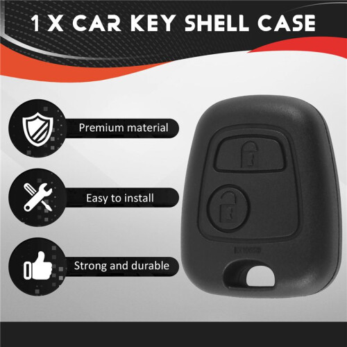 Key Case Key Cover Remote Case Shell for  106 107 206 207 407 806 2 Buttons 1