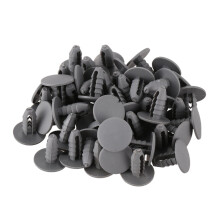 50pzs 8mm agujero Gris Clip embebido de puerta remache de plastico para coche