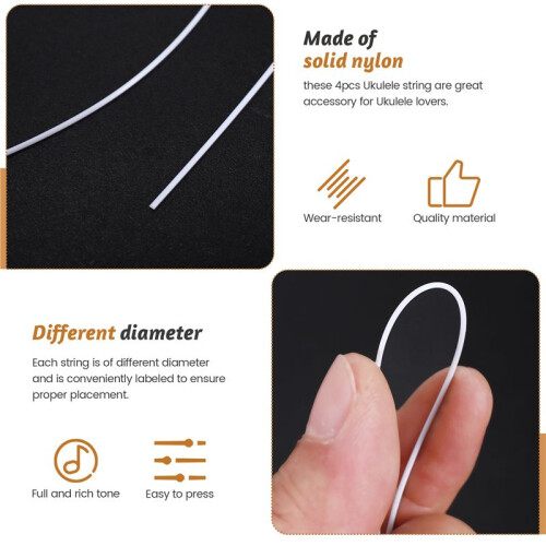 SODIAL(R) 4pcs Cuerdas de Nylon  en Ukelele 1
