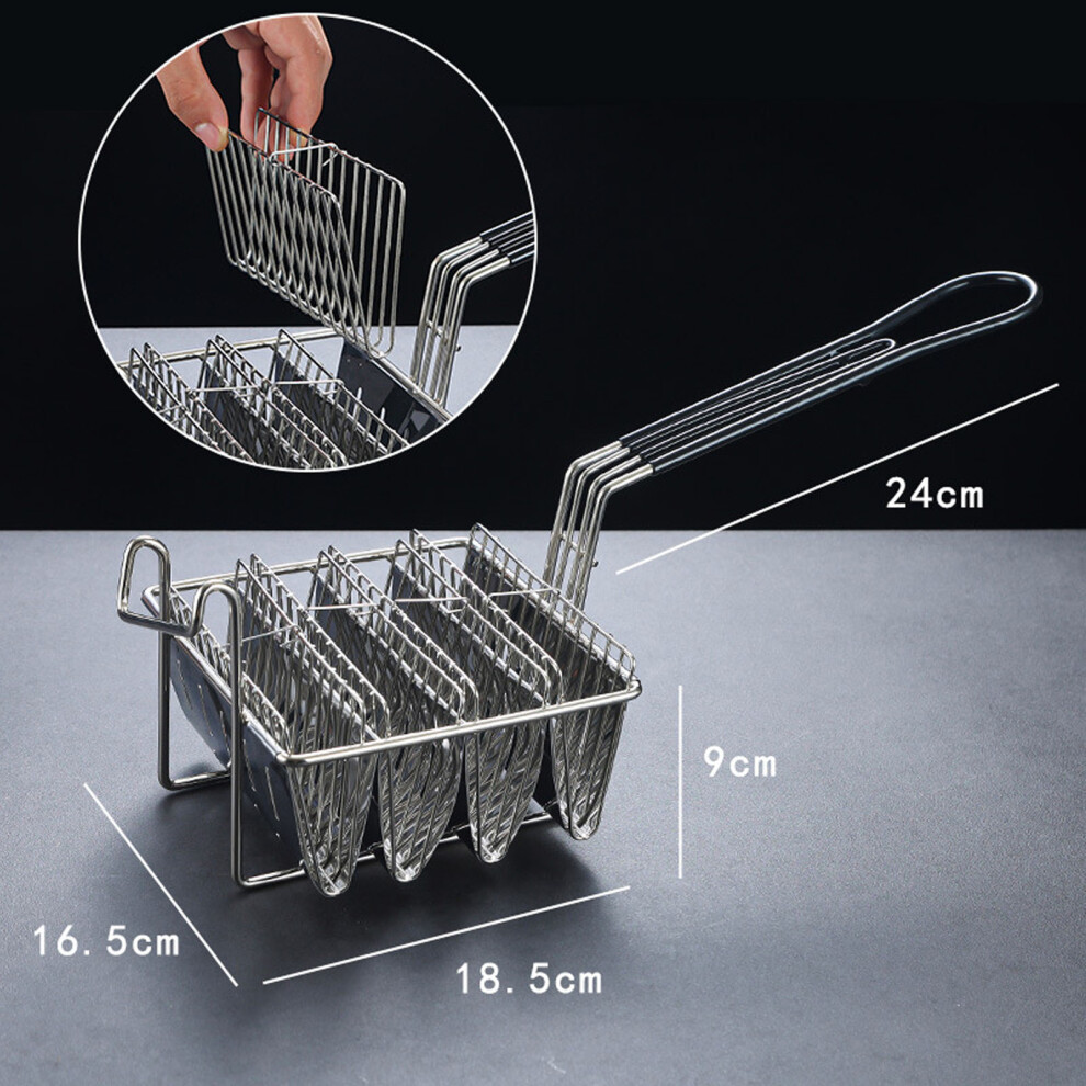 V-Shaped Taco Fryer Basket 4 Shell