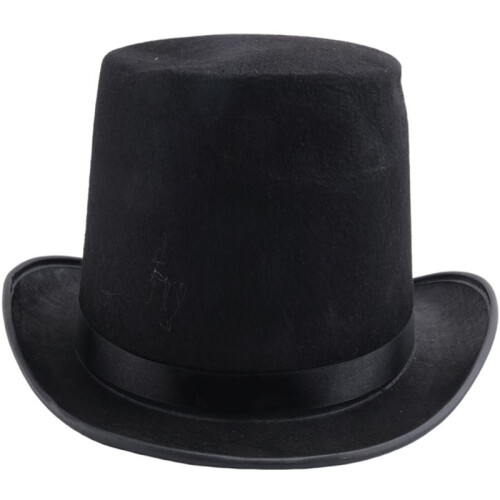 Sombrero de Copa de Terciopelo Negro