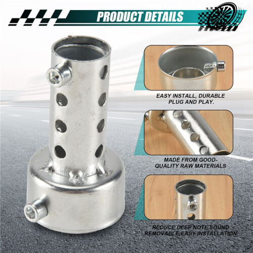 Silver Motorcycle Exhaust Can Muffler Insert Baffle DB Killer Silencer 45mm x 80mm 2