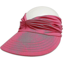 (Rose Red)Womens Sun Visor Wide Brim Summer Upf 50+ Uv Protection Beach Sport Cap