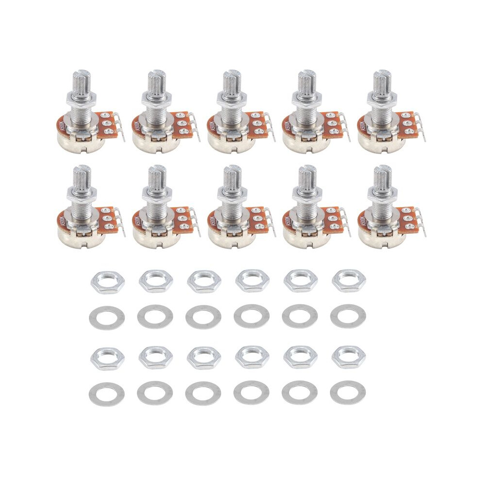 Guitar Small Size Pots A500k Potentiometers For Guitar Bass Parts (Pack Of 10) 6033713372588