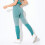 Damen-Leggings mit hohem Bund, einfarbig, knöchellang 4