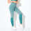 Damen-Leggings mit hohem Bund, einfarbig, knöchellang 2