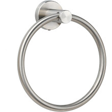 Handdoekring voor aan de badkamerwand, handdoekhouder van geborsteld nikkel, moderne ronde handdoekring van roestvrij staal voor badkamer en keuken