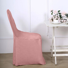 BalsaCircle Stuhlhussen aus Polyester in Altrosa, ideal für Bankette und Partys