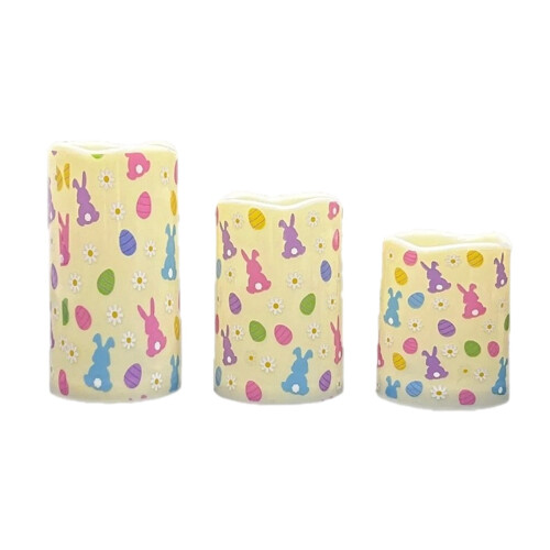 Ensemble de 6 bougies LED de Pâques avec télécommande 1