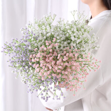 opvise Gypsophila artificial realista, cores vibrantes que não desbotam, buquê de noiva faça você mesmo, flor artificial para casa, suprimentos