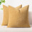 Conjunto de 2 capas de almofada Spring, 40x40 cm, chenille bege e amarelo, decoração macia e sólida para sofá – compatíveis com enchimentos 1