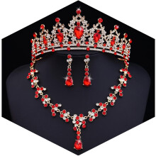 Set med strass-tiara och smycken för kvinnor, 1 set