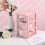 Plastic Storage Drawers 3 Layers, Transparent Desktop Drawer Type Storage Box 5