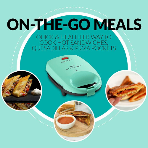 MyMini Sandwich Maker Nonstick Panini Press Mint Green 2
