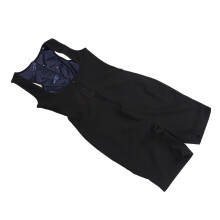 Blauer Saunasweat-Jumpsuit, schnelltrocknend, Rücken-Reißverschluss für Fitness & Laufen