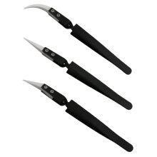 9Pièces Pince Céramique Droite Précise Noire Résistante Durable