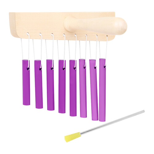 3Set Percussione 8 Toni in Alluminio E Legno Viola Bambini