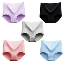 10Pcs Women Cotton Underwear Stretch Briefs Assorted Color Breathable