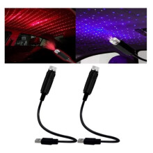 2Pcs Car Interior Lights, 3 Dynamic Modes LED Starry Sky Projector Lights for Bedroom Party Ceiling Walls