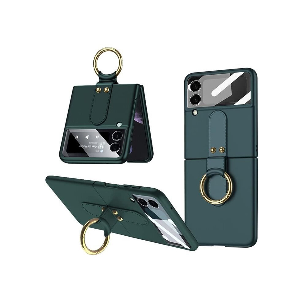 Case For Samsung Galaxy Z Flip 3, Z Flip 3 Case With Ring And Stand, Shockproof Case For Galaxy Z Flip 3 (Green) Green 8581600435154