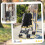 PawHut (Black) PawHut Foldable Dog Stroller with Mesh Windows for Mini Dogs 3
