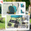 PawHut (Green) PawHut Foldable Dog Stroller with Mesh Windows for Mini Dogs 6