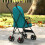 PawHut (Green) PawHut Foldable Dog Stroller with Mesh Windows for Mini Dogs 8