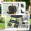 PawHut (Black) PawHut Foldable Dog Stroller with Mesh Windows for Mini Dogs 6