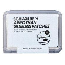 Kit réparation chambre à air - SCHWALBE - Aerothan glueless - 4 patchs autocollants - Compatible tubes TPU - Gris