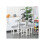 Modern Round Dining Table Set with 4 Upholstered Stools for Dining Room, Kitchen, Grey 2