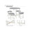 Modern Round Dining Table Set with 4 Upholstered Stools for Dining Room, Kitchen, Grey 5