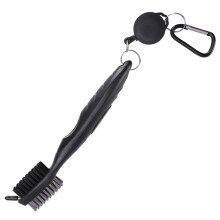 2Pièces Accessoire Golf Noir Nylon Nettoyage Profond Clubs Avec Clip