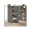 Computer Desk, Writing Table, PC Workstation with 3 Storage Shelves and Drawers, Silver Handle, for Home Office, Grey 4