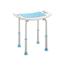HOMCOM Shower Chair, Aluminium Frame with Non-Slip Feet, Bath Seat Suitable for Elderly and Disabled Persons, Turquoise