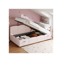 Soft-upholstered sofa bed, 90 x 190 cm, three-foot single sofa bed, single sofa bed with slatted bed frame, pink (mattress not included)
