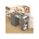 Computer Desk, Writing Table, PC Workstation with 3 Storage Shelves and Drawers, Silver Handle, for Home Office, Grey 6