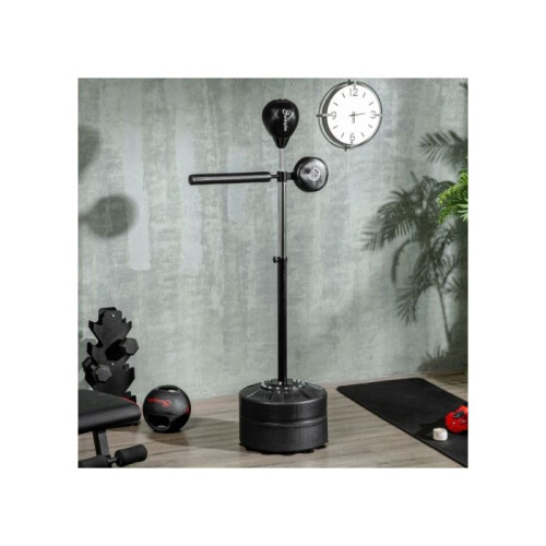 Adjustable Speed Bag, Boxing Bag, with Stand, Reflex Bar, Punching Pad, Black 1