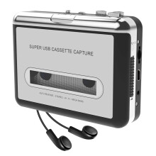 Convertisseur cassette vers MP3 avec capture USB, qualité sonore haute fidélité, compatible Windows/Mac